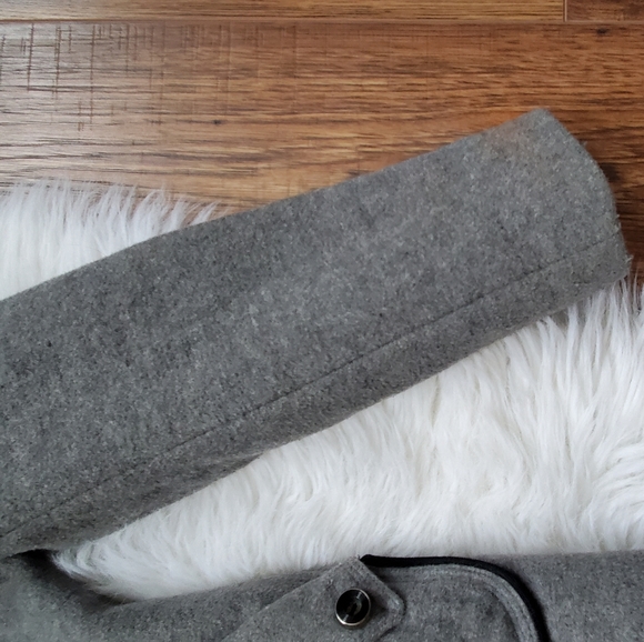 Soia & Kyo grey & black pea coat with hood - Picture 6 of 7